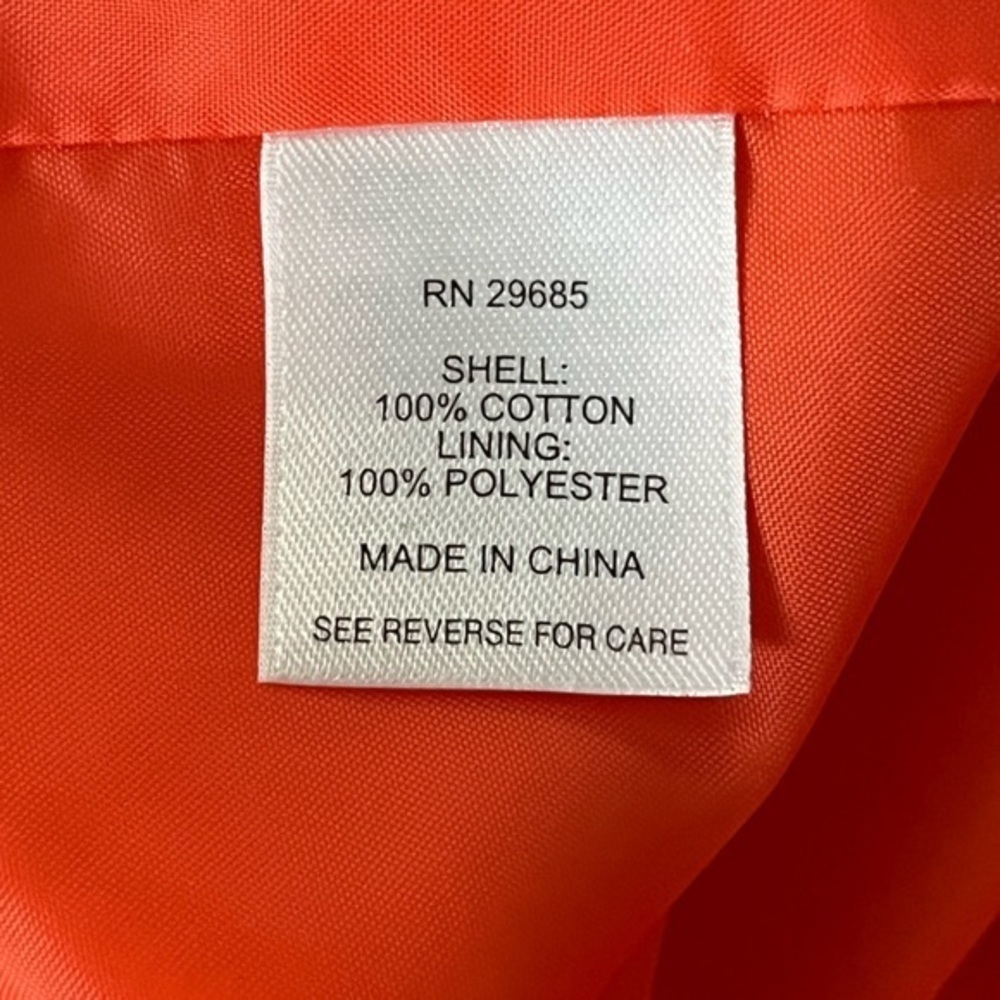 Pendleton Tangerine White Floral Sleeveless‎ A Line Dress Size 10 - Picture 11 of 12